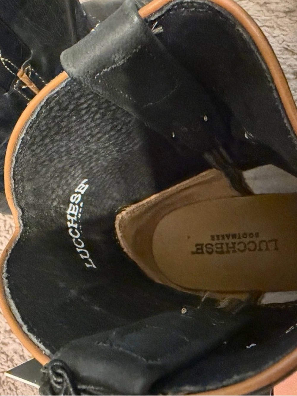 Lucchese Black Leather Western Boots - Picture 8 of 10